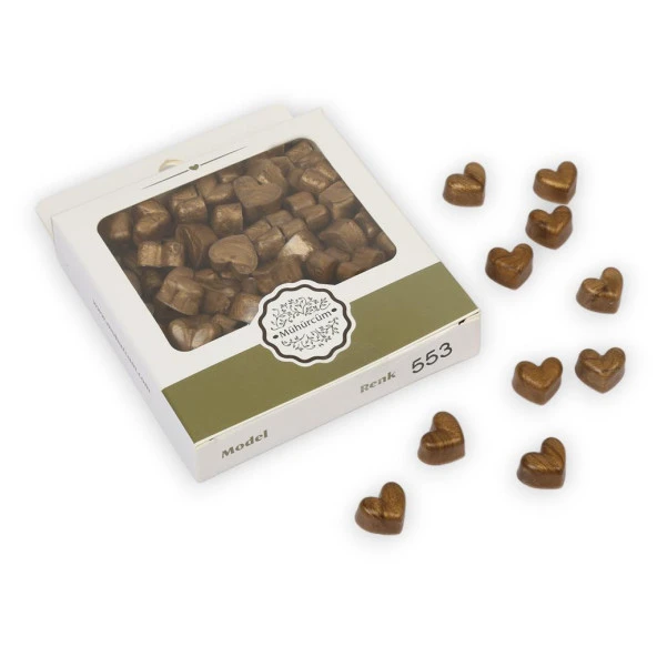 Mühür Mumu Eritme Kalp Boncuk Paket Model No: 553 SÜTLÜ KAHVE