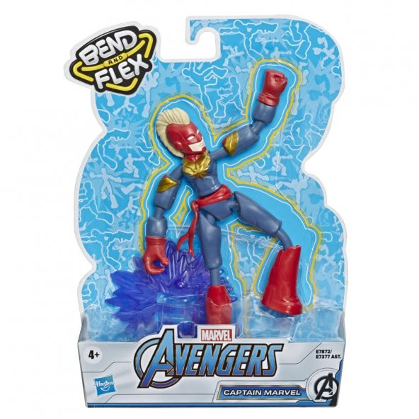 Hasbro Avengers Bendy Figüres Captain Marvel