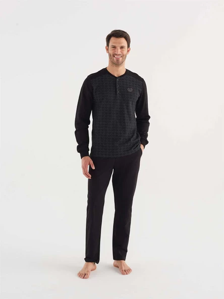 Mod Collection 3756 Erkek Patlı Pijama Takım - Resim 4