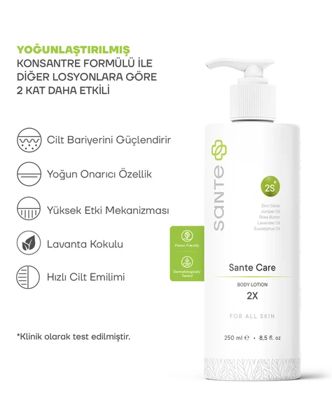 Sante Plus Çift Etki Sante Care Cilt Bakım Losyonu 250 ML (Uyuz, Kaşıntı) - 2
