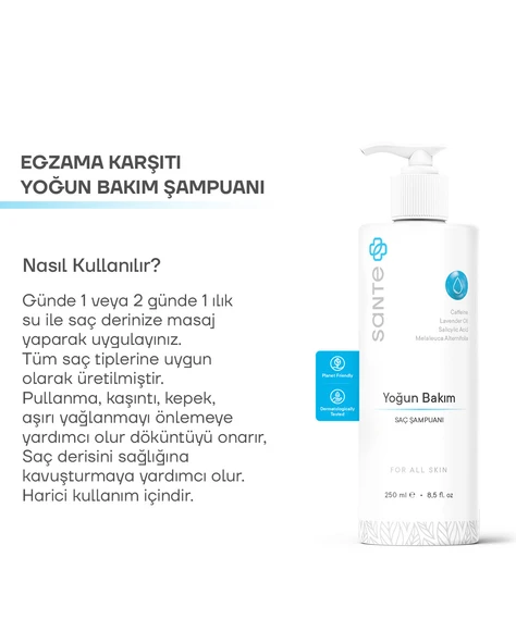 Sante Plus Saç Derisinde Kaşıntı Kepek Karşıtı Yoğun Bakım Şampuanı 250 ML - 4