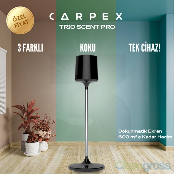 Carpex TrioScent Pro Koku Difüzörü -  Siyah