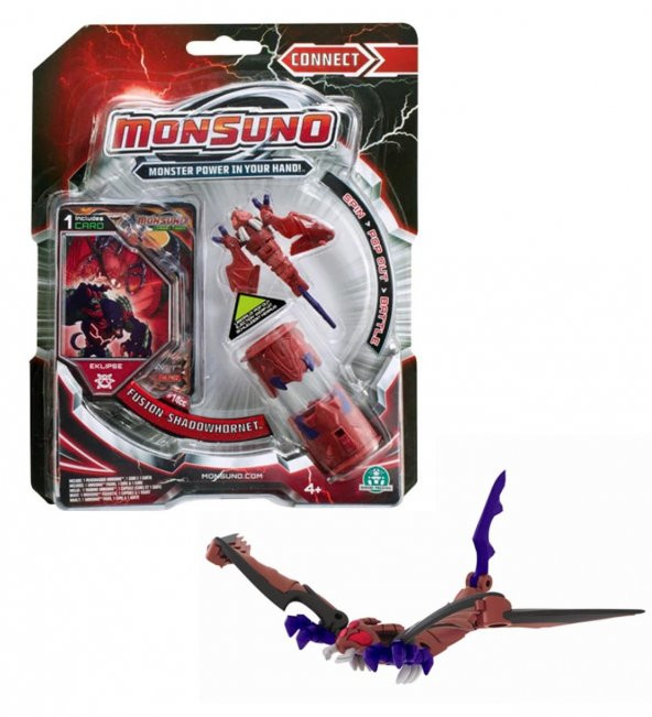 MONSUNO, Lisanslı Fusion Shadowhornet Black Bullet Figür, Fırlatma Kapsülü ve Oyun Kartı - 3