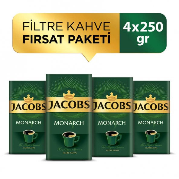 Jacobs Monarch Filtre Kahve 250 gr x 4 Paket