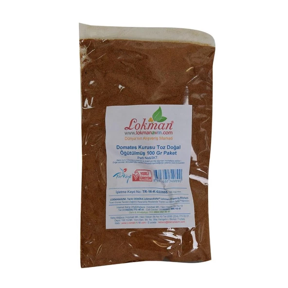 Doğal Öğütülmüş Domates Kurusu Domates Tozu 100 Gram Paket - 4