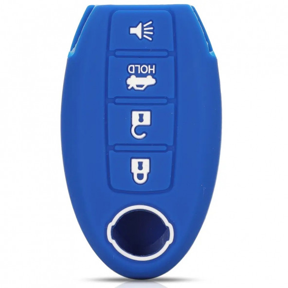 NİSSAN MAXIMA ALTIMA VERSA JUKE QASHqAİ X-TRAİL SİLİKON ANAHTAR KILIF (MAVİ) - Resim 3