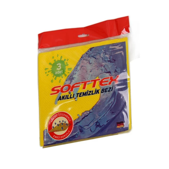 Softtex Akıllı Temizlik Bezi Mikro Gözenekli Emici Dokulu 3 Adet - 3