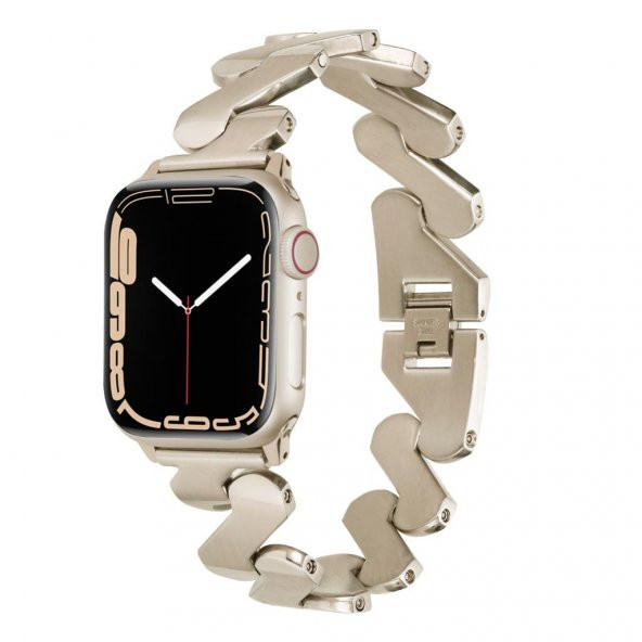 ​​​Apple Watch 7 45mm Kordon KRD-80 Metal Strap Kayış - 10