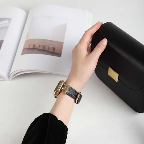 ​​​Apple Watch Ultra 49mm Kordon KRD-53 Deri Strap Kayış - 7