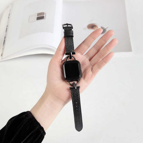 ​​​Apple Watch Ultra 49mm Kordon KRD-53 Deri Strap Kayış - 8