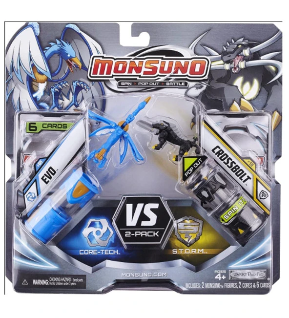 MONSUNO, Lisanslı Evo vs Crossbolt Figürleri, Fırlatma Kapsülleri ve 6 Oyun Kartı - 2