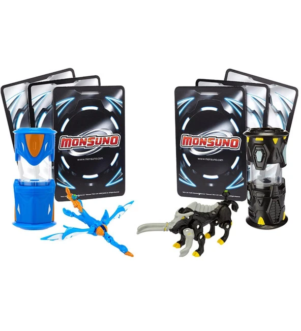 MONSUNO, Lisanslı Evo vs Crossbolt Figürleri, Fırlatma Kapsülleri ve 6 Oyun Kartı - 3