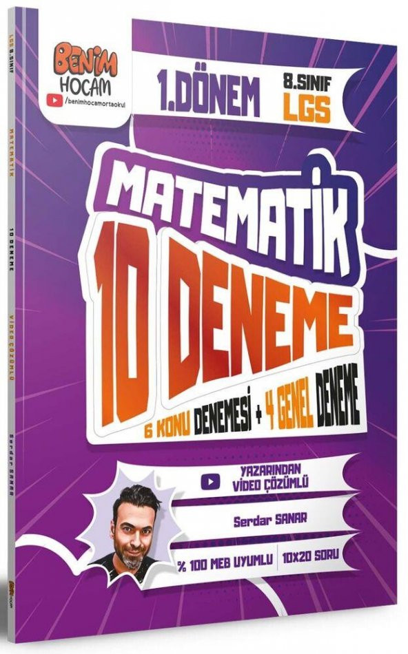 2023 8. Sınıf LGS 1. Dönem Matematik 10 Deneme Sınavı Benim Hocam - 1