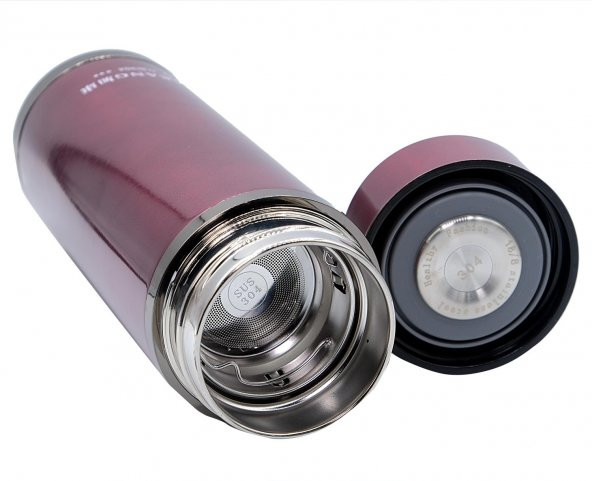 Paslanmaz Çelik Termos 350ml Bordo - 4