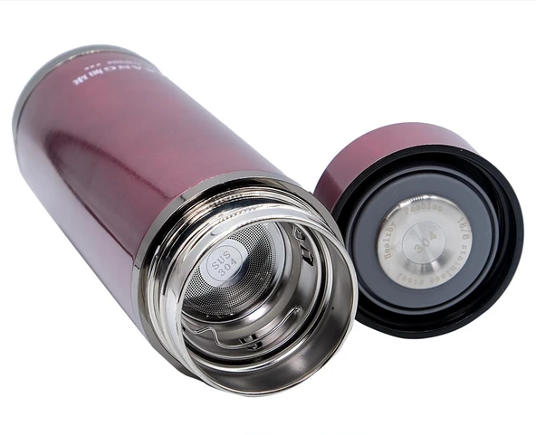 Paslanmaz Çelik Termos 350ml Bordo - 4