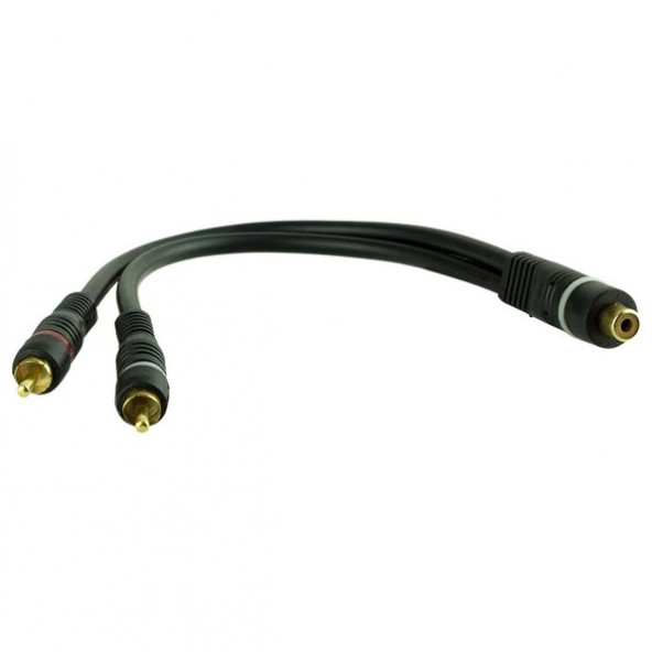 RCA (Dişi) to 2 x RCA (Erkek) Dönüştürücü Kablo - 2
