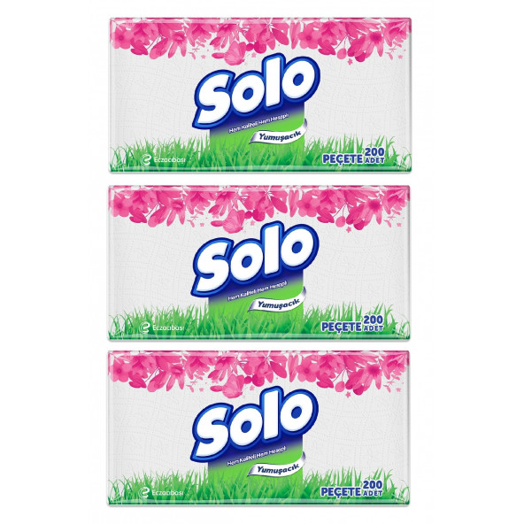 Solo Süper Peçete 200 Lü x 3 Adet