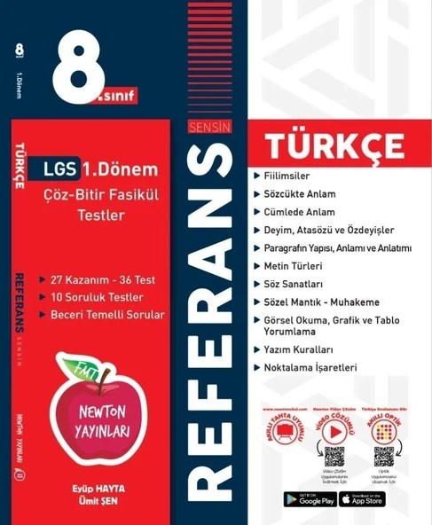 8.Sınıf 1.Dönem Tekrarı Referans Türkçe Fasikül Soru Bankası