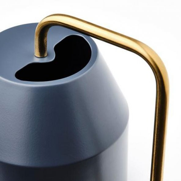 Bitki Sulama Kabı, Mavi-Gold Renk MeridyenDukkan 0.9 lt Galvanizli Çelik, Dekoratif Kap - Resim 2