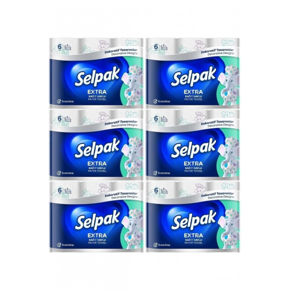 Selpak Kağıt Havlu Desenli 36 Rulo