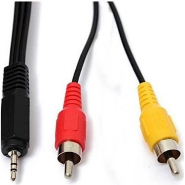 2.5mm Stereo (Erkek) to 2 x RCA (Erkek) Çevirici Kablo