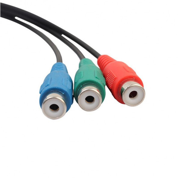 3.5mm Stereo (Erkek) to 3 x RCA (Erkek) Çevirici Kablo - 2