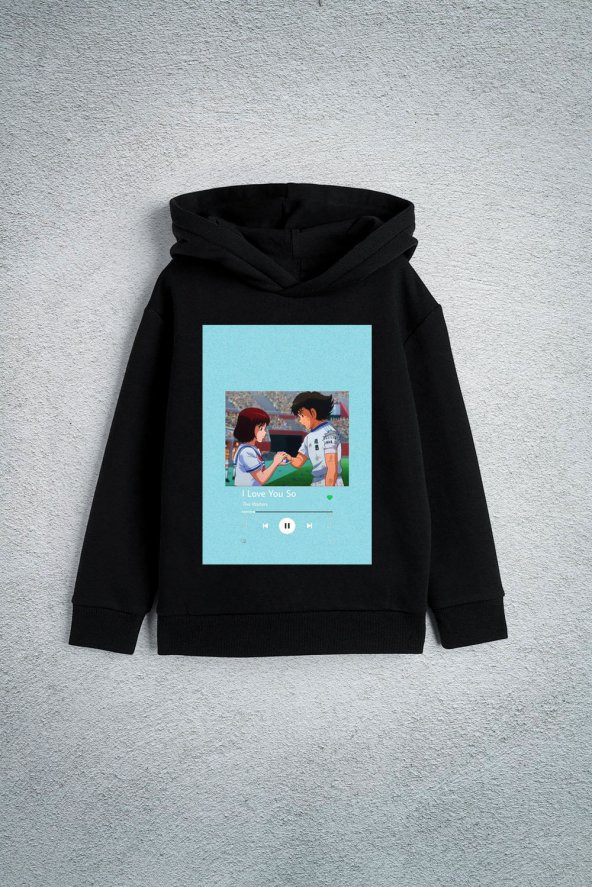 Tsubasa Oozora Özel Tasarım Baskılı Çocuk Kapşonlu Sweatshirt Hoodie