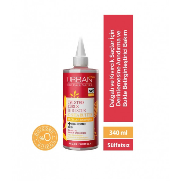 Urban Care Hibiscus Shea Yağı Bukle Belirgnleştrici Arındırcı ve Dolgunlaştırcı Şampuan 340 ML