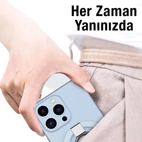 Coofbe Magsafe Uyumlu Telefon Tutucu İphone 14 13 12 Pro Max Stand Yüzük Tutucu İphone Masaüstü Stand - 4