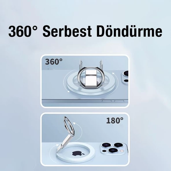 Coofbe Magsafe Uyumlu Telefon Tutucu İphone 14 13 12 Pro Max Stand Yüzük Tutucu İphone Masaüstü Stand - 3