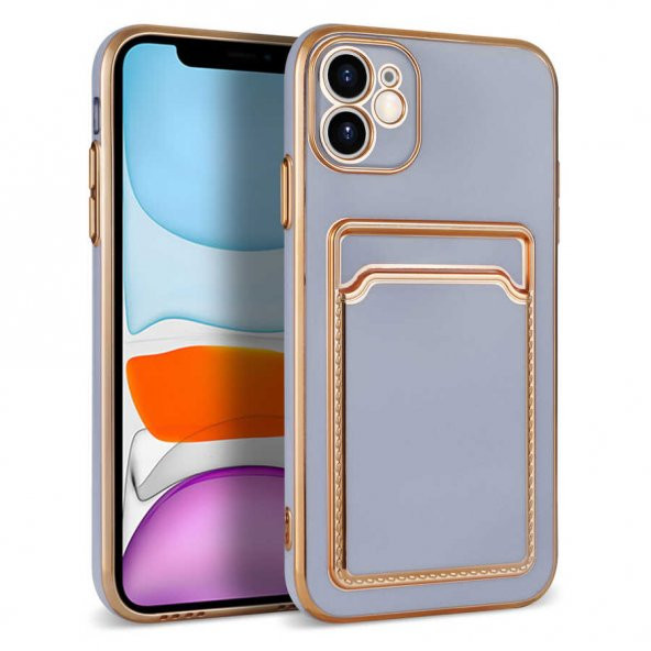 Apple iPhone 12 Kılıf Zore Bark Kartlıklı Kapak - 12