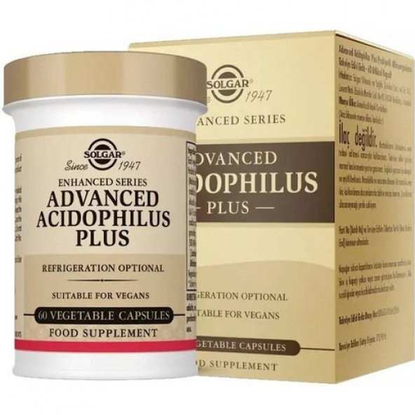 Solgar Advanced Acidophilus Plus 60 Kapsül