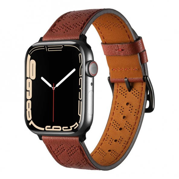​​​Apple Watch 38mm KRD-76 PU Deri Kordon Strap Kayış - 6