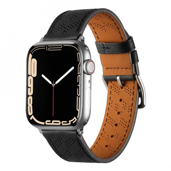 ​​​Apple Watch 7 41mm KRD-76 PU Deri Kordon Strap Kayış - 7