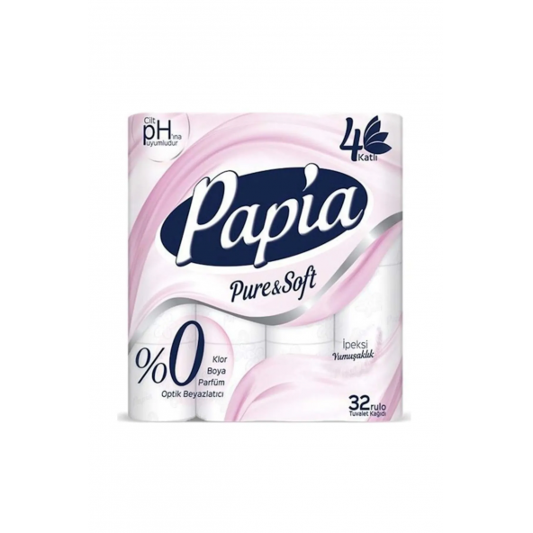 Papia Pure & Soft 4 Katlı 32'li Tuvalet Kağıdı
