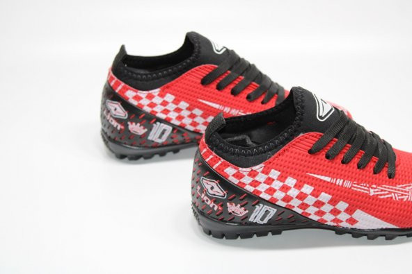 LİON ORTOPEDİK TABAN BAĞCIK SÜS DETAY STREÇLİ ÇORAPLI ERKEK ÇOCUĞU HALISAHA FUTBOL AYAKKABISI - 9