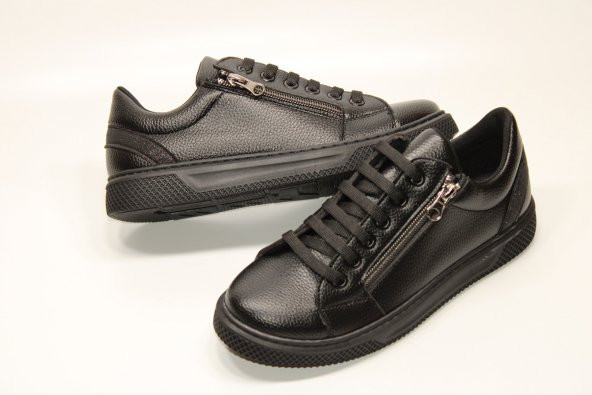 CASSO ORTOPEDİK KAYMAZ KAUÇUK TABAN BAĞCIKLI FERMUARLI KOLAY GİYİM KADIN GÜNLÜK KLASİK-SPOR AYAKKABI - 3