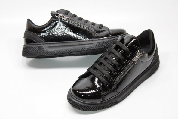 CASSO ORTOPEDİK KAYMAZ KAUÇUK TABAN BAĞCIKLI FERMUARLI KOLAY GİYİM KADIN GÜNLÜK KLASİK-SPOR AYAKKABI - 8