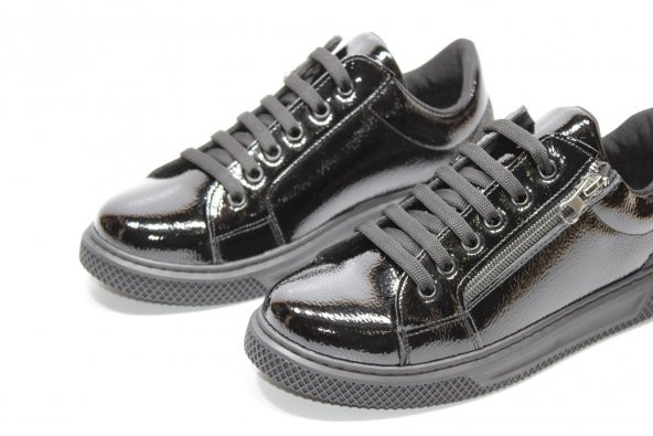 CASSO ORTOPEDİK KAYMAZ KAUÇUK TABAN BAĞCIKLI FERMUARLI KOLAY GİYİM KADIN GÜNLÜK KLASİK-SPOR AYAKKABI - 9