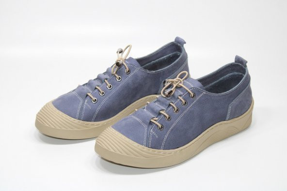 CASSO HAKİKİ DERİ ORTOPEDİK KAYMAZ TABAN LASTİK BAĞCIKLI KOLAY GİYİM KADIN GÜNLÜK ÇARIK AYAKKABI - 3