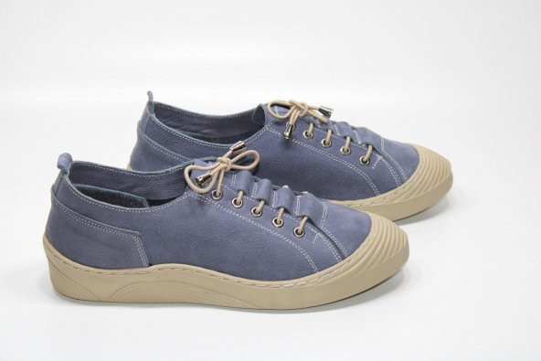 CASSO HAKİKİ DERİ ORTOPEDİK KAYMAZ TABAN LASTİK BAĞCIKLI KOLAY GİYİM KADIN GÜNLÜK ÇARIK AYAKKABI - 5