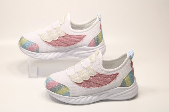 M.P.ONE ORTOPEDİK HAFİF TABAN BAĞSIZ KOLAY GİYİM KIZ ÇOCUĞU RAHAT AQUA SPOR AYAKKABI - 2