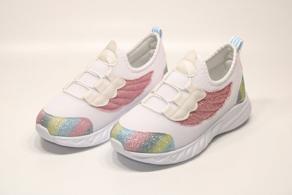 M.P.ONE ORTOPEDİK HAFİF TABAN BAĞSIZ KOLAY GİYİM KIZ ÇOCUĞU RAHAT AQUA SPOR AYAKKABI - 4