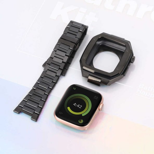 Apple Watch 44mm Zore KRD-64 Metal Kordon - 11