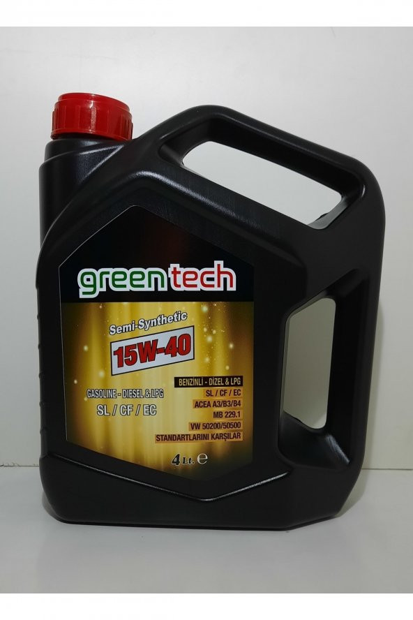 Greentech 15w-40 Motor Yağı 4 Litre