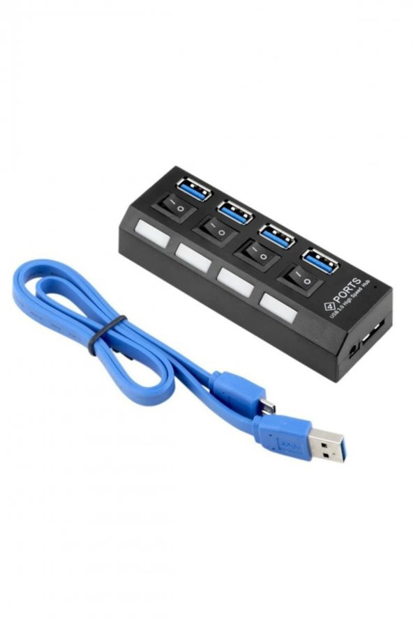 Pm-11365 4 Port Anahtarlı Usb 3.0 30 Cm Kablolu Usb Hub Çoklayıcı