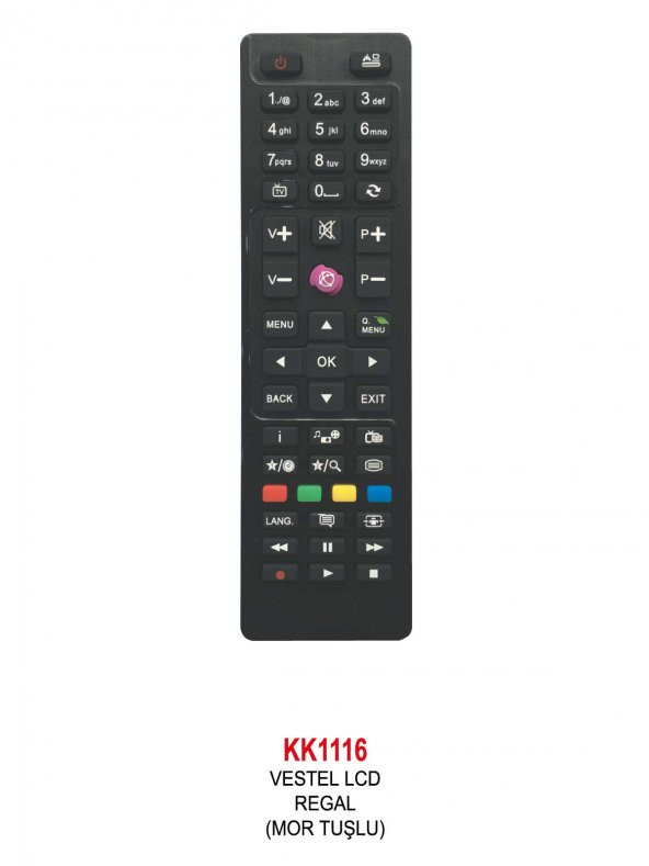 VESTEL-SEG-REGAL RC4849 RM-L260 LCD MİNİ MOR TUŞLU LCD-LED TV KUMANDA