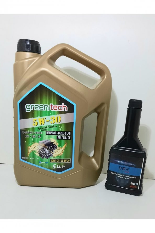 Greentech 5w-30 Motor Yağı 5 Litre Dpf Partiküllü+ Benzin Enjektör Temizleyici Yakıt Katkısı 300 Ml - 1