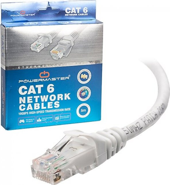 KABLO.CAT6 5 METRE GRİ POWERMASTER KUTULU