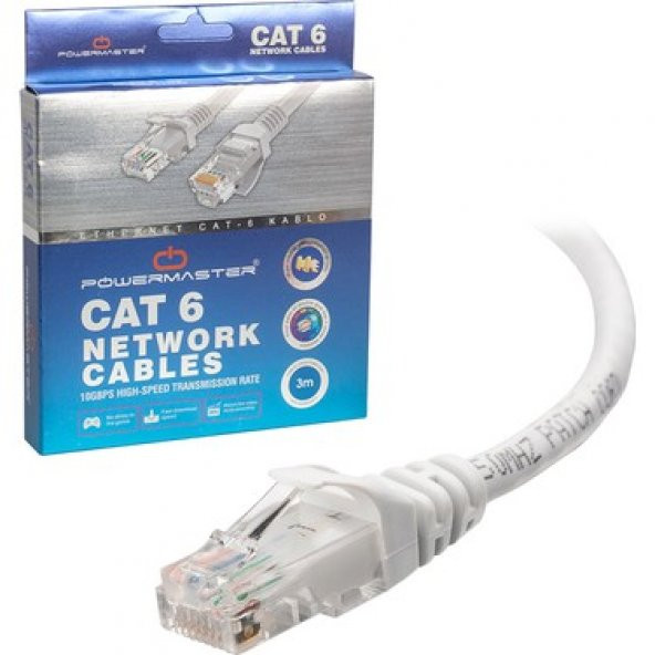 POWERMSATER CAT6 KABLO 3 METRE KUTULU